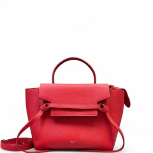 Celine Micro Belt Bag Grained Calfskin Red
