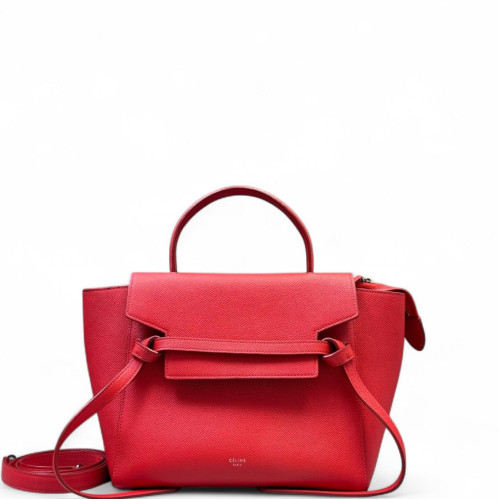 Celine Micro Belt Bag Grained Calfskin Red