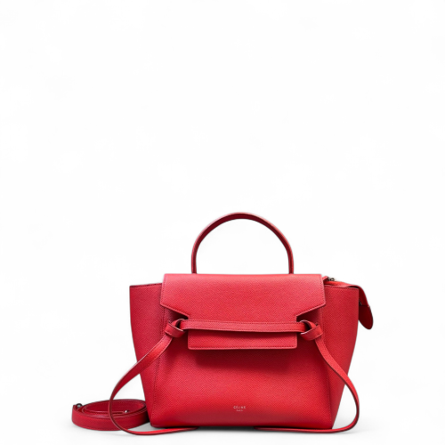 Celine Micro Belt Bag Grained Calfskin Red
