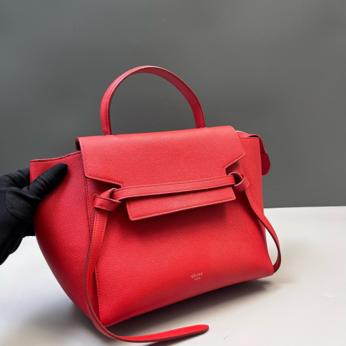 Celine Micro Belt Bag Grained Calfskin Red