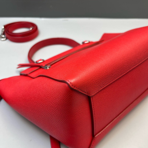 Celine Micro Belt Bag Grained Calfskin Red