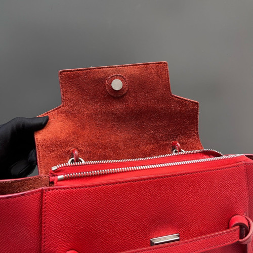 Celine Micro Belt Bag Grained Calfskin Red