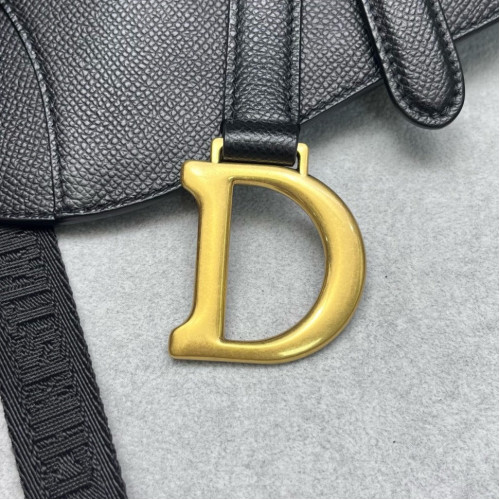 Dior Saddle Belt Pouch Grained Calfskin Black