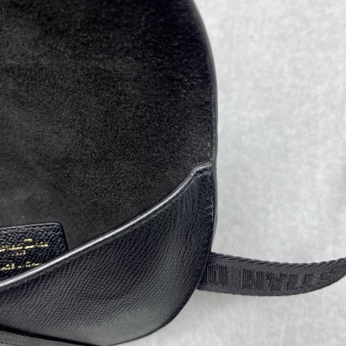 Dior Saddle Belt Pouch Grained Calfskin Black