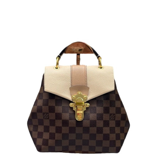 Louis Vuitton Clapton Backpack Damier Ebene Brown Beige