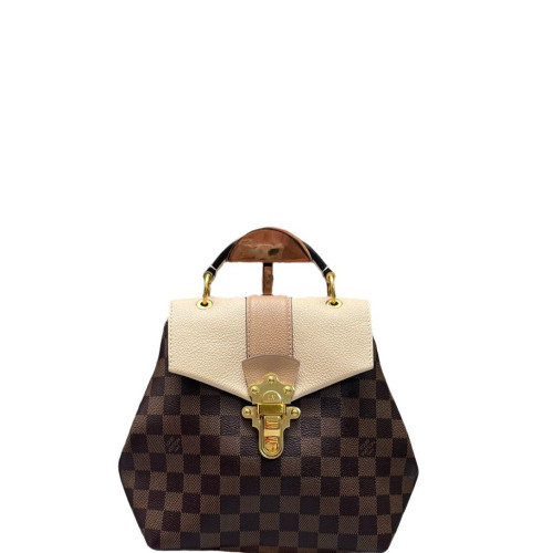 Louis Vuitton Clapton Backpack Damier Ebene Brown Beige