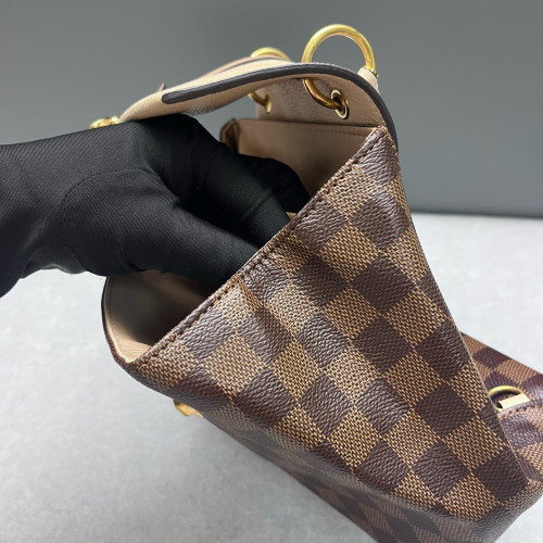 Louis Vuitton Clapton Backpack Damier Ebene Brown Beige