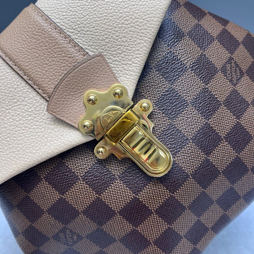 Louis Vuitton Clapton Backpack Damier Ebene Brown Beige