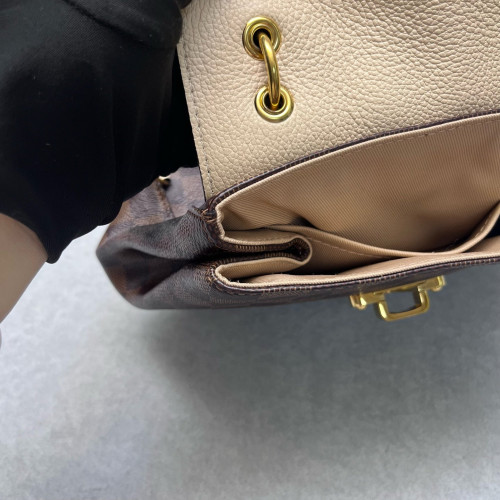 Louis Vuitton Clapton Backpack Damier Ebene Brown Beige