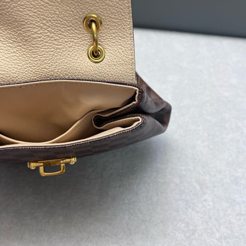 Louis Vuitton Clapton Backpack Damier Ebene Brown Beige