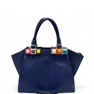 Fendi Mini 3jours Tote Calfskin Blue