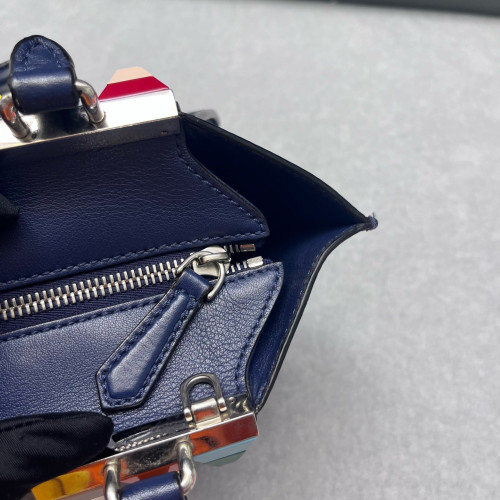 Fendi Mini 3jours Tote Calfskin Blue