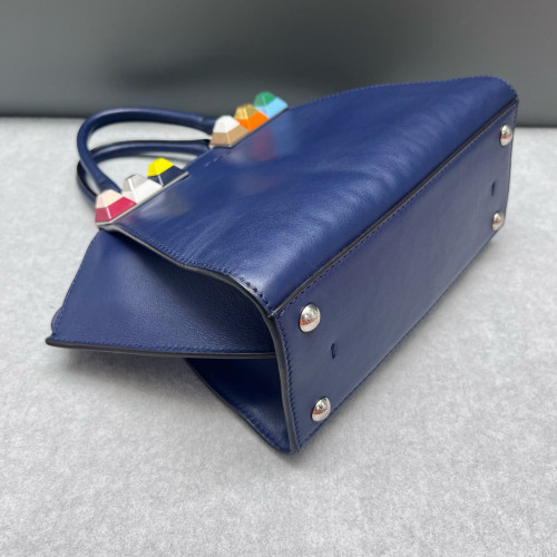 Fendi Mini 3jours Tote Calfskin Blue