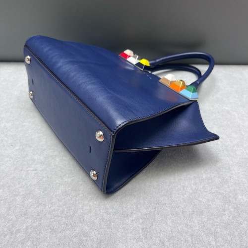 Fendi Mini 3jours Tote Calfskin Blue