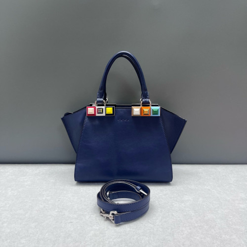 Fendi Mini 3jours Tote Calfskin Blue
