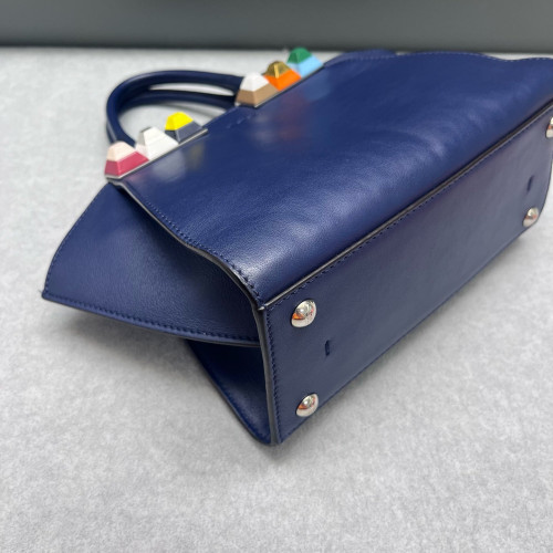 Fendi Mini 3jours Tote Calfskin Blue