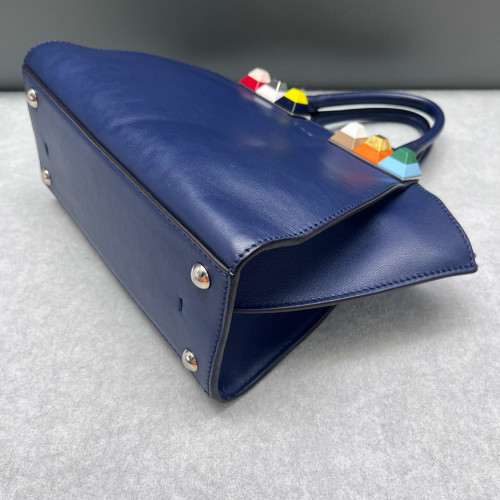 Fendi Mini 3jours Tote Calfskin Blue