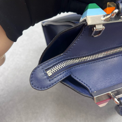 Fendi Mini 3jours Tote Calfskin Blue