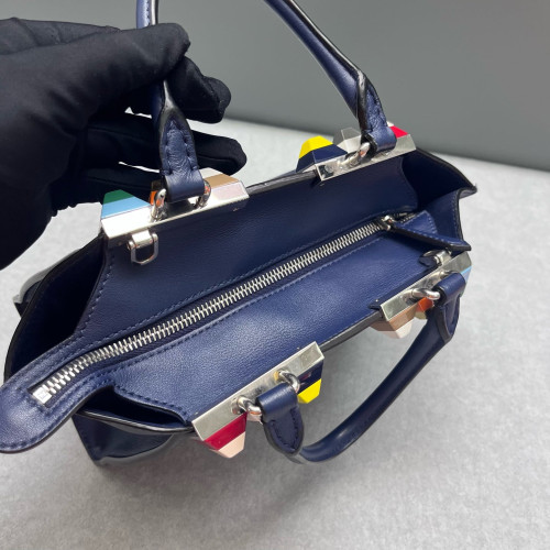 Fendi Mini 3jours Tote Calfskin Blue