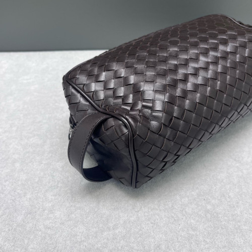 Bottega Veneta Clutch Lambskin Intrecciato Nappa Espresso Brown