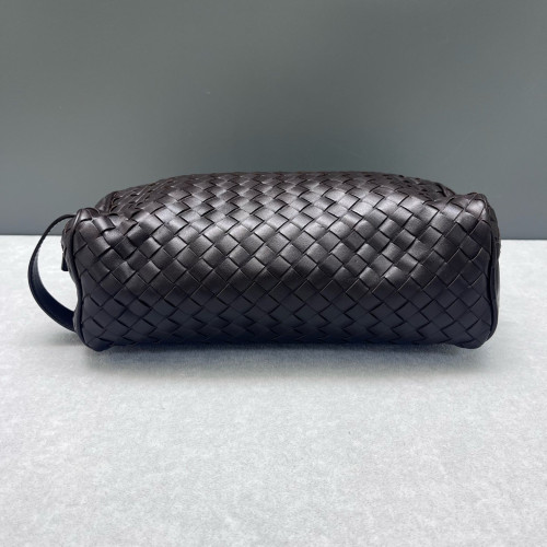 Bottega Veneta Clutch Lambskin Intrecciato Nappa Espresso Brown