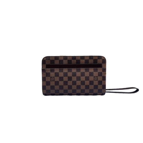 Louis Vuitton Pochette Saint Louis Clutch Damier Ebene Brown