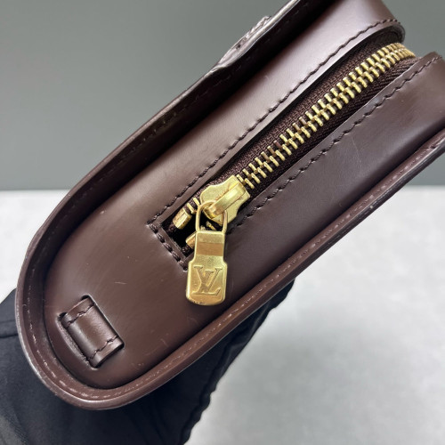Louis Vuitton Pochette Saint Louis Clutch Damier Ebene Brown
