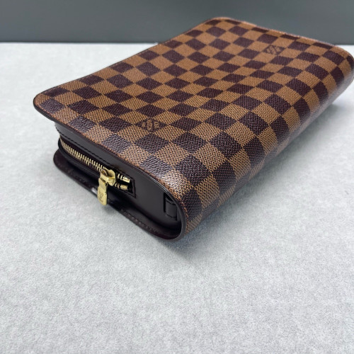Louis Vuitton Pochette Saint Louis Clutch Damier Ebene Brown