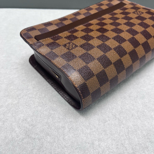 Louis Vuitton Pochette Saint Louis Clutch Damier Ebene Brown