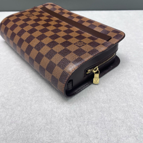 Louis Vuitton Pochette Saint Louis Clutch Damier Ebene Brown