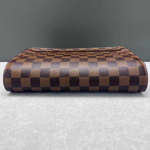 Louis Vuitton Pochette Saint Louis Clutch Damier Ebene Brown