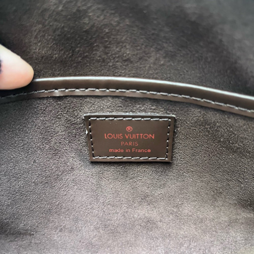 Louis Vuitton Pochette Saint Louis Clutch Damier Ebene Brown