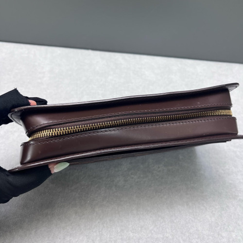Louis Vuitton Pochette Saint Louis Clutch Damier Ebene Brown