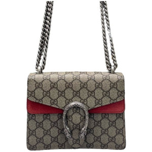 Gucci Mini Dionysus Suede GG Supreme Monogram Brown Red