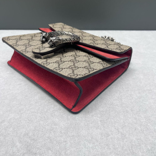 Gucci Mini Dionysus Suede GG Supreme Monogram Brown Red