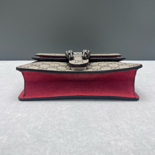 Gucci Mini Dionysus Suede GG Supreme Monogram Brown Red