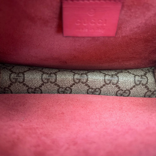 Gucci Mini Dionysus Suede GG Supreme Monogram Brown Red