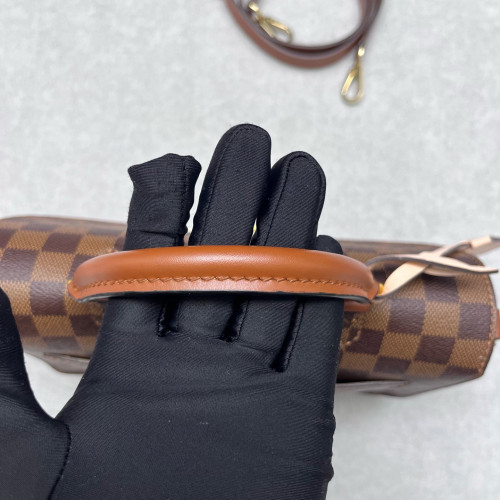Louis Vuitton Beaumarchais Shoulder Bag Damier Ebene Brown Beige
