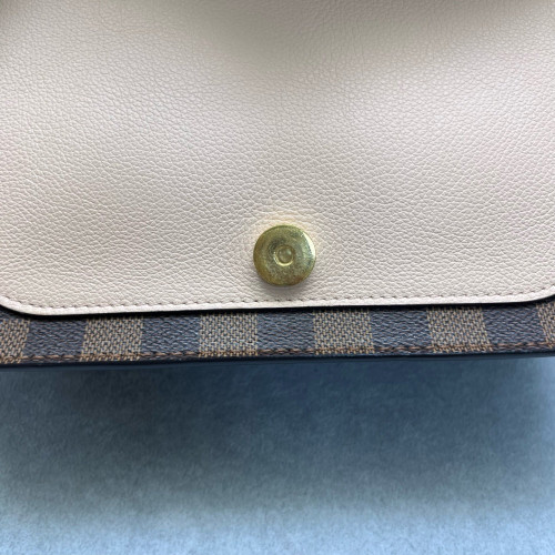 Louis Vuitton Beaumarchais Shoulder Bag Damier Ebene Brown Beige