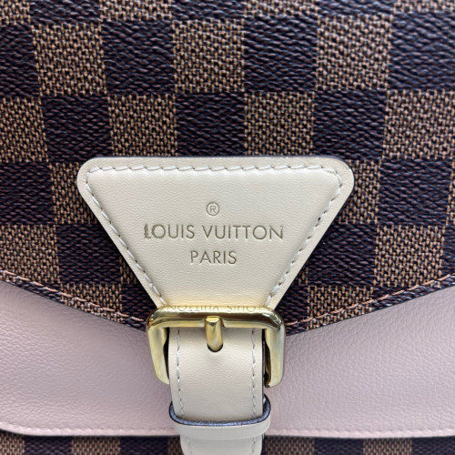 Louis Vuitton Beaumarchais Shoulder Bag Damier Ebene Brown Beige