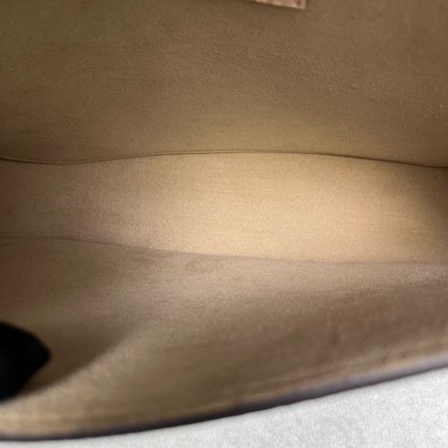 Louis Vuitton Beaumarchais Shoulder Bag Damier Ebene Brown Beige