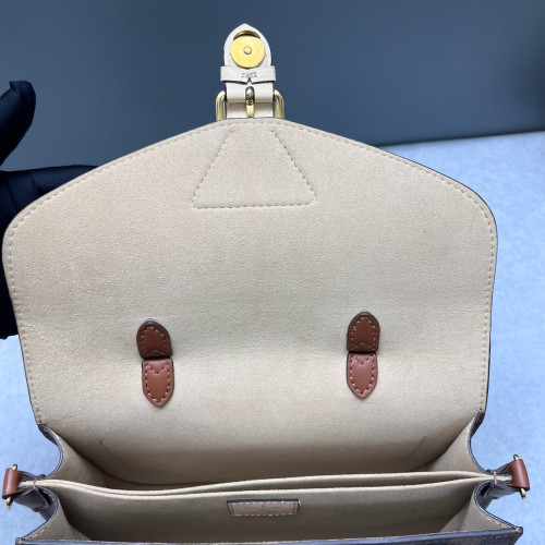 Louis Vuitton Beaumarchais Shoulder Bag Damier Ebene Brown Beige