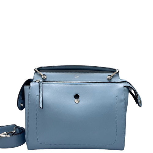 Fendi Dotcom Shoulder Bag Calfskin Blue Fendi Dotcom Shoulder Bag Calfskin Blue