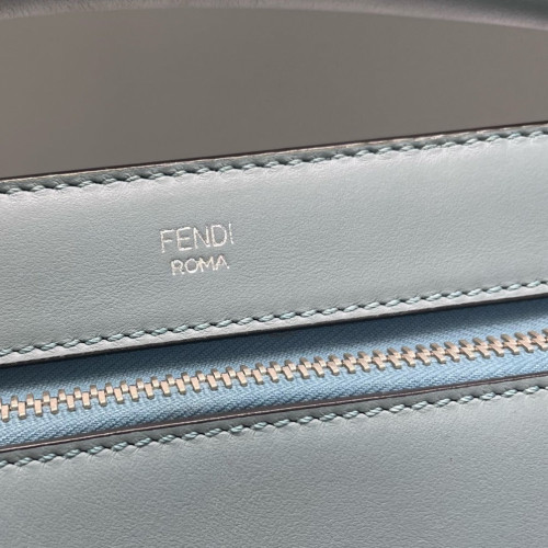 Fendi Dotcom Shoulder Bag Calfskin Blue Fendi Dotcom Shoulder Bag Calfskin Blue