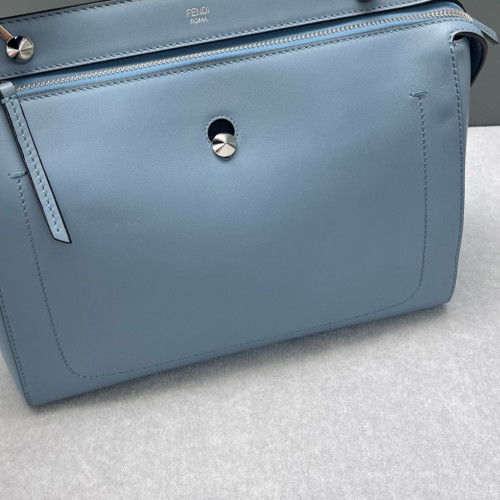 Fendi Dotcom Shoulder Bag Calfskin Blue Fendi Dotcom Shoulder Bag Calfskin Blue