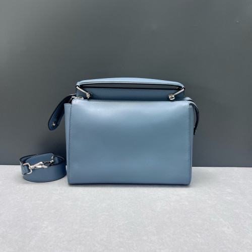 Fendi Dotcom Shoulder Bag Calfskin Blue Fendi Dotcom Shoulder Bag Calfskin Blue