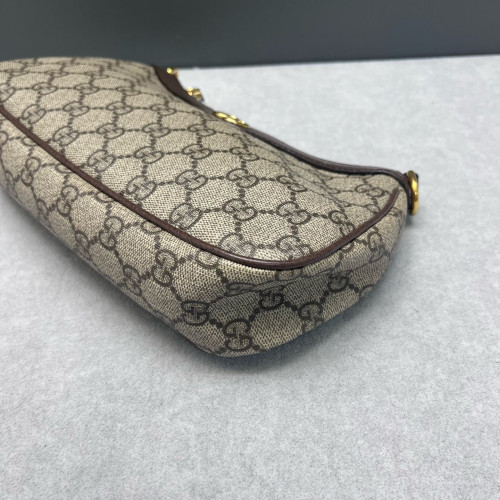 Gucci Small Ophidia Hobo GG Supreme Monogram Brown
