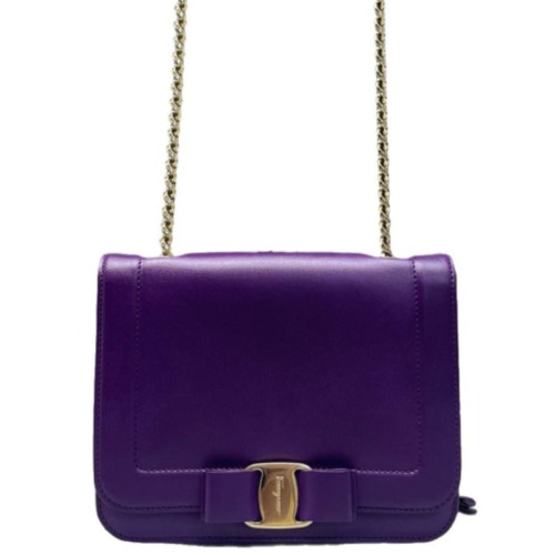 Salvatore Ferragamo Vara Bow Crossbody Bag Calfskin Purple Salvatore Ferragamo Vara Bow Crossbody Bag Calfskin Purple