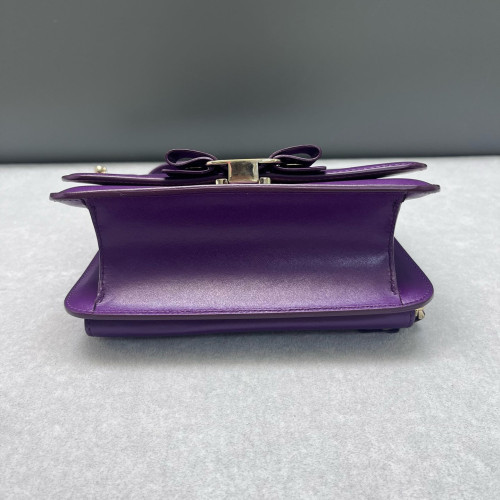 Salvatore Ferragamo Vara Bow Crossbody Bag Calfskin Purple Salvatore Ferragamo Vara Bow Crossbody Bag Calfskin Purple