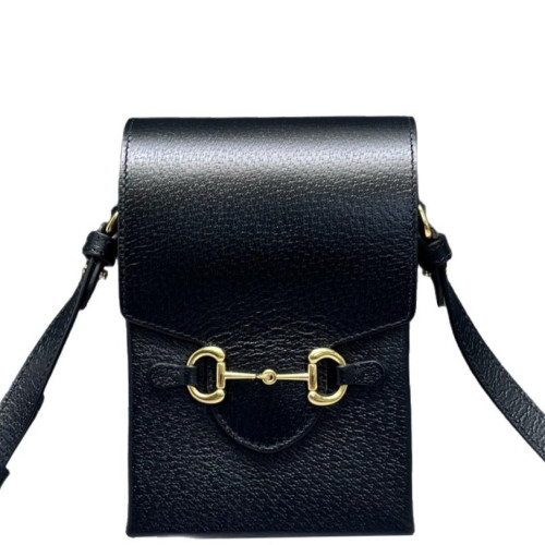 Gucci Mini Horsebit 1955 Crossbody Bag Calfskin Black Gucci Mini Horsebit 1955 Crossbody Bag Calfskin Black